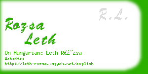 rozsa leth business card